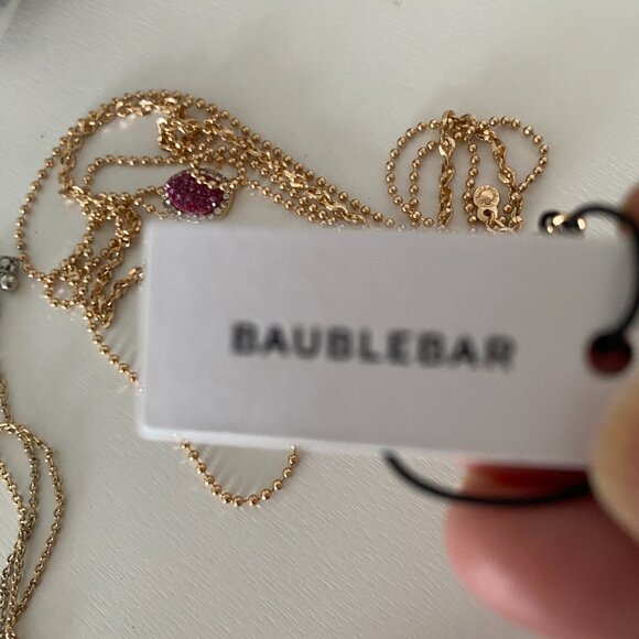 Baublebar triple drop necklace with gemstone - Picture 5 of 5